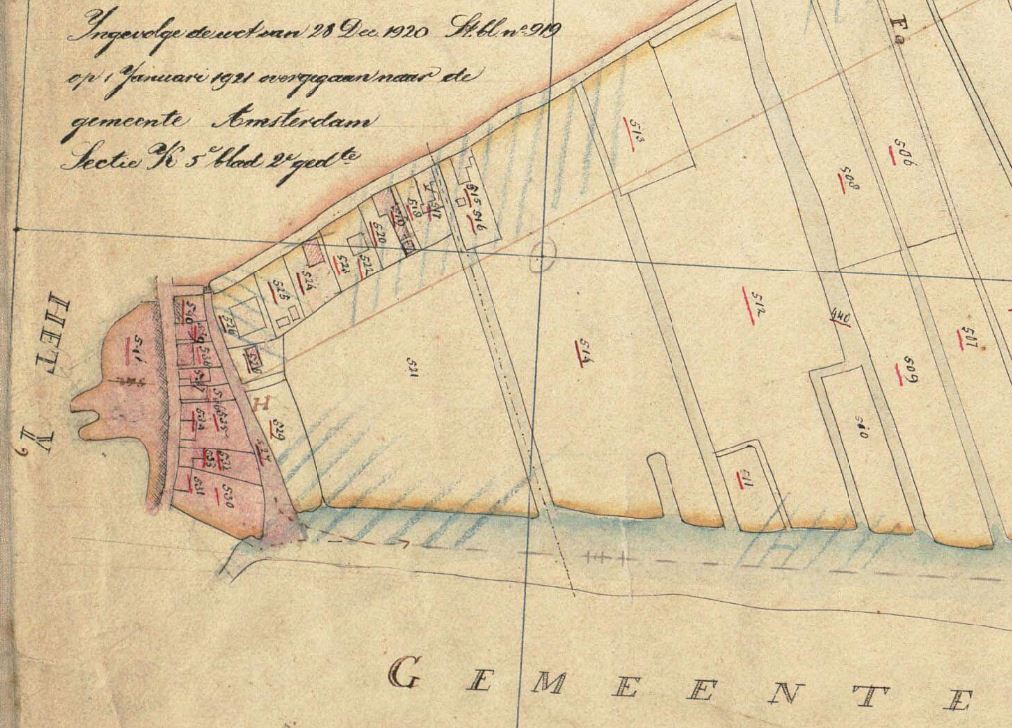 Kadaster Kaart van de Gemeente van Oostzanen - 1818