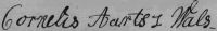Cornelis Wals, Azn